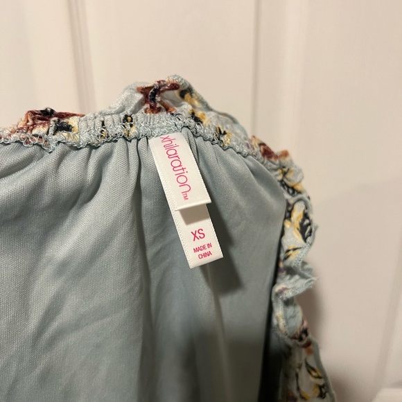 Xhilaration Blue Floral Formal Mini Dress - Picture 8 of 10